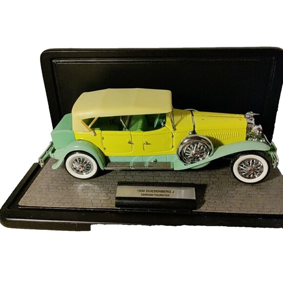 Franklin Mint 1930 Duesenberg Derham Tourster 1:24 Green / Yellow B11KD09 - Picture 2 of 7